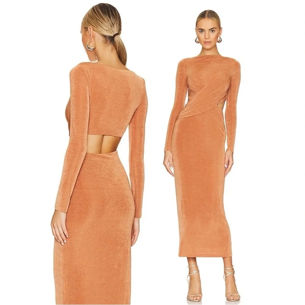 Significant Other Rosie Crisscross Cutout Midi
Dress in Caramel NWT - Picture 2 of 11